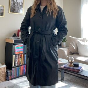 Women's Black Faux Leather Jacket